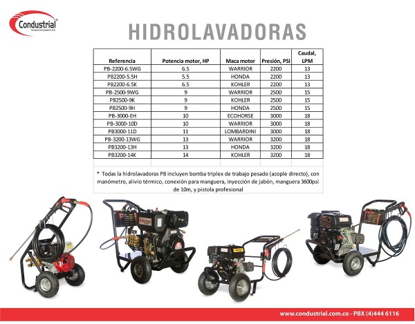 HIDROLAVADORA A GASOLINA - POWERBLAST - PB-3200-13WG
