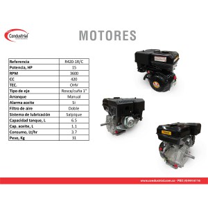 MOTOR A GASOLINA - WARRIOR - R420-1R/C