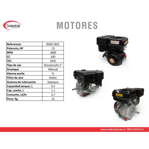 MOTOR A GASOLINA - WARRIOR - R420-1R/C