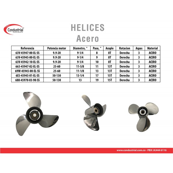 Helice WARRIOR 688-45970-03-98-SS