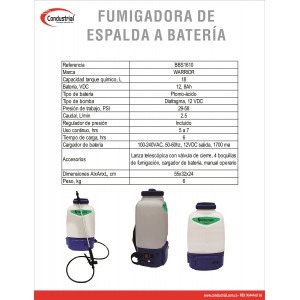 FUMIGADORA A BATERIA WARRIOR BBS1610