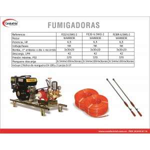 FUMIGADORA ESTACIONARIA A GASOLINA 4T - CONDUSTRIAL - FE22-6.5WG-2