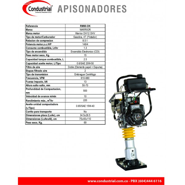 APISONADOR A GASOLINA RM60-DK