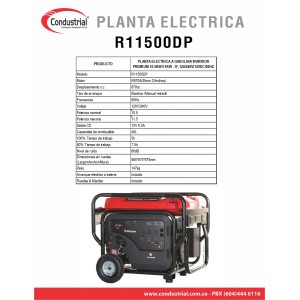 PLANTA ELECTRICA A GASOLINA WARRIOR PREMIUM R11500DP
