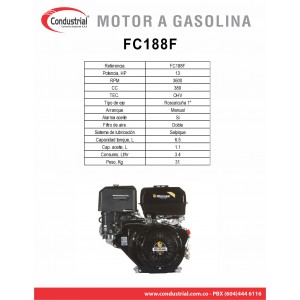 Motor WARRIOR GASOLINA ZS188F